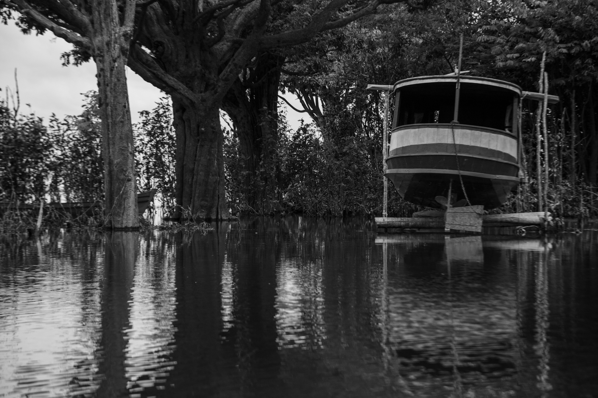 Boat out of water